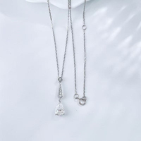 Pendentif en diamant de laboratoire en platine Pt950, forme poire, élégant, bijoux fins, collier pour femmes, chaînes de diamants, bijoux en diamant de laboratoire