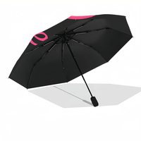 1 Parapluie pliant personnalisé avec nom, ruban rose, thème football, impression UV, sans MOQ, cadeau de sensibilisation, Guarda Chuva Personalizado