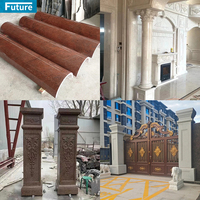 Colonnes romaines en marbre beige, colonnes grecques en pierre naturelle personnalisées pour l'intérieur et l'extérieur, pour la décoration de salle à manger, de salle de bain, de maison, de bâtiment