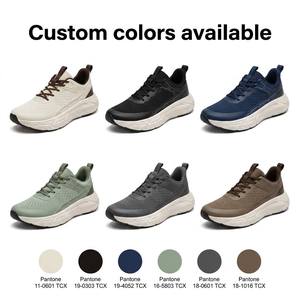 Zapatillas Casuales Transpirables con Amortiguación de EVA, Ancho Amplio, Aptas para Juanetes, con Cordones, Logotipo Personalizado ODM, para Hombre y Mujer, MOQ Bajo de 100 Pares - Product Image 3