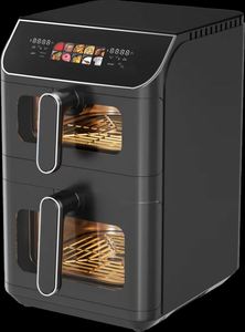Anbo Nouvelle Friteuse à Air Chaud Intelligente avec Fenêtre de Visualisation, Grande Capacité 13L, Double Compartiment pour 4 Aliments, Nouvelle Génération - Product Image 3