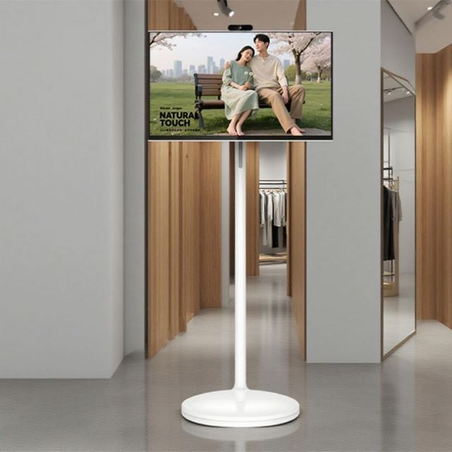 27-Inch 6+128GB LED Backlit Portable TV 10 Point Touch Android 110 1080p Full HD 60Hz Wi-Fi Projection Screen HDTV White