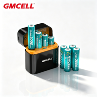 Grosir Langsung Pabrik Baterai Lithium Rechargeable GMCELL 14500 1.5V 4 Pack 3000mWh 1000 Siklus Bersertifikasi CE/FCC Garansi 1 Tahun