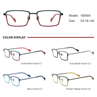 Gafas Borregls con Montura de Titanio Colorida para Hombre, Diseño Cuadrado de Marca 2025, Lentes Ópticas de Alta Calidad para Mujer, Modelo 185904
