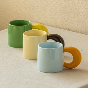 Taza de Café para Parejas, de Cerámica de Alta Calidad, Color Caramelo Multicolor, Popular en Internet, para Uso Doméstico - Product Image 2