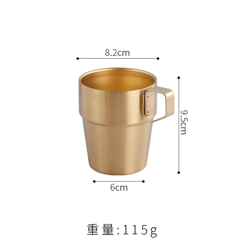 Tasse à eau individuelle 300 ml (dorée)