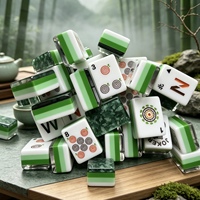 Juego de Mahjong Americano de Lujo de la Serie Designer, El Mago de Oz, 160 Piezas, Fichas de Acrílico Cristalino de Cuatro Capas, para Viajes y Familia
