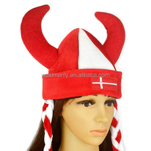 2026 Wk Hot Bán Đan Mạch Lễ Hội Đảng Cổ Vũ Đan Mạch Viking Sừng Cướp Biển Viking Mũ Mũ Cao Bồi - Product Image 1