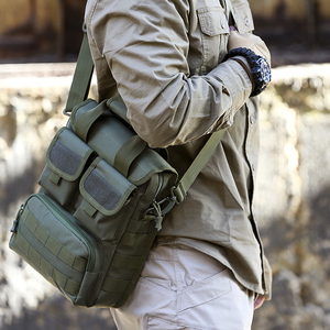 Bolso de hombro de camuflaje ruso para ocio al aire libre, bolso de ordenador negro cruzado, bandolera táctica multifunción con eslinga - Product Image 3