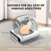 Vente en gros 65L Auto AI Bac à litière pour chat Grand kit pour animal de compagnie avec contrôle APP Robot électrique Sable fermé Léger 10kg pour chats de plus grande taille