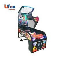 LIFANG Machine de jeu d'arcade de basket-ball de rue Crazy Hoop, électronique, à monnayeur, de type tir de précision, pour adultes, d'intérieur, en métal, version anglaise