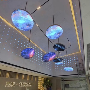 Siêu sáng hai mặt <span class=keywords><strong>LED</strong></span> hiển thị với hình tròn hai mặt logo hộp Đèn ngoài trời Acrylic kỹ thuật số biển và hiển thị - Product Image 3