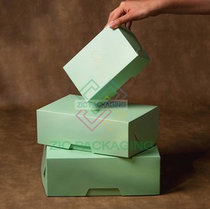 免费设计样品定制迷你蛋糕盒婚礼生日10x10x5 20x20x8 4 6 <span class=keywords><strong>8</strong></span> 10 12 14英寸高蛋糕盒，带窗口标志 - Product Image 4