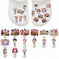 Vente en gros de films chauds personnage de dessin animé SAJA BOYS Charms de chaussures Décorations de chaussures sabots en acrylique Accessoires de chaussures personnalisés