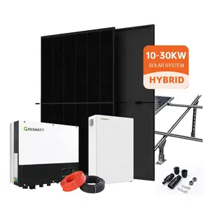 Prix de gros Ensemble complet 5kw 10kw 25kw Système d'énergie solaire hybride sur hors réseau Systèmes d'énergie pour panneaux solaires 30kw pour la maison