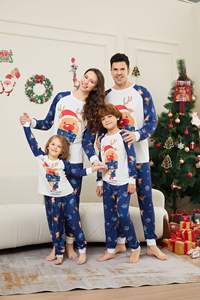 热卖配套家庭睡衣套装印花圆领节日圣诞女童成人服装<span class=keywords><strong>2</strong></span>套T/T - Product Image 6