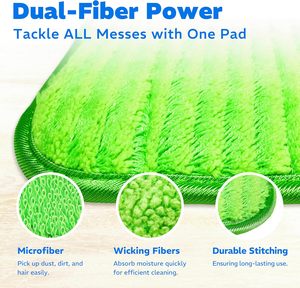 Panni in Microfibra Riutilizzabili Compatibili con <span class=keywords><strong>Swiffer</strong></span> Sweeper, Lavabili in Lavatrice, Ricambi per la Pulizia di Tutti i Tipi di Pavimento - Product Image 3