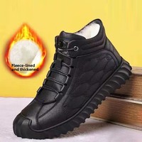 Bottes d'hiver pour hommes, semelle extérieure en caoutchouc épaisse, bout renforcé offrant confort, protection contre le froid, chaleur, imperméables au vent, semelle souple