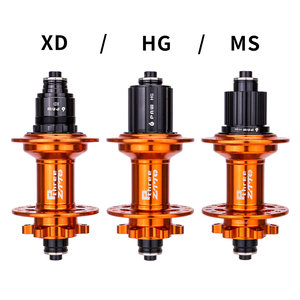 ZTTO MTB Moyeu de frein à disque 6 cliquets 32 trous P3 VS DT 370 Xm490 D041SB D042SB Axe traversant à dégagement rapide 142 135 Roulement étanche Orange - Product Image 3