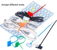 Nylon Marker Attaches De Câble, 250pcs 6 Pouces Auto-Verrouillage Cordon Tags Étiquette du Marqueur avec Écrire sur Câble Tag, Ethernet Fil Zip Cravates Étiquette