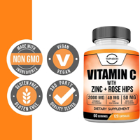 Vitamine C OEM 2000mg avec Zinc + Capsules de cynorrhodon 120 unités