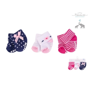 Piccolo Tesoro Calzini Del Bambino Set - 3 PK Bambino Delle Ragazze Calzini di Spugna con Non-skid Tessuto di Cotone No.76223CH - Product Image 1