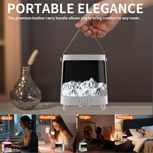 USB Desktop <b>Humidifier</b> Flame Effect <b>Mist</b> Diffuser with Galaxy Light for Home Bedroom - Product Image 6