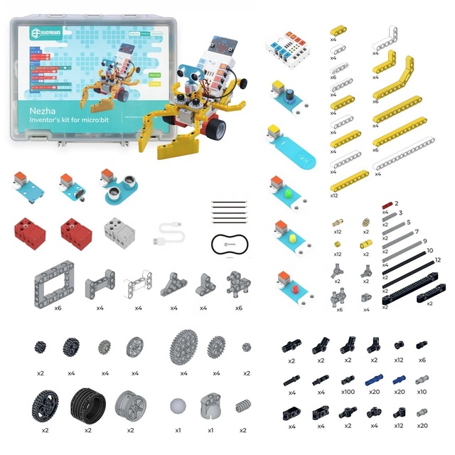 DIYmall 48-in-1 Nezha Inventor's Kit 400pcs+ Building Bricks Blocks Set for Micro bit Educational Programmable Robotics