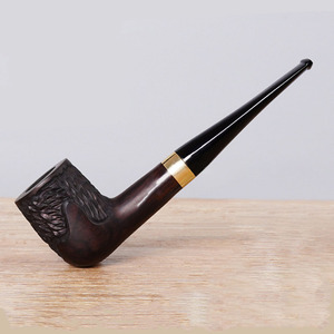 Qianxun Pipa da Tabacco in Legno Massello Vintage Personalizzabile con LOGO, Stile Freestyle, in Legno di Rosa, Tipo Churchwarden, Portatile e Riutilizzabile per Fumatori - Product Image 3