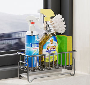 Organizzatore da Cucina 3-in-1 in Acciaio al Carbonio per Piano di Lavoro: Portaspugna per Lavello + Dispenser Sapone + Cestello Scolatoio - Product Image 4