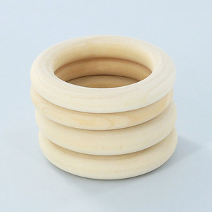 Anillos de Madera Natural sin Acabado, Ecológicos, en Varios Tamaños, Círculos Sólidos en Blanco para <span class=keywords><strong>Manualidades</strong></span>, Tallado, Pintura y Decoración del Hogar - Product Image 3