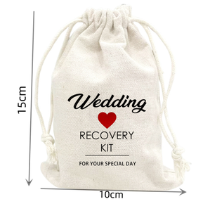 Sacs de bienvenue pour invités de mariage en coton biologique de haute qualité, personnalisables avec logo sérigraphié, recyclables, par Nalia's Pouches - Product Image 5