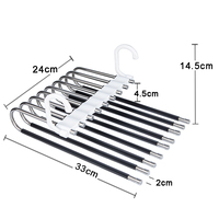 Cintres pliables en métal peu encombrants cintre de pantalon multifonctionnel 9 couches cintre pliant magique télescopique pour organisateur de garde-robe