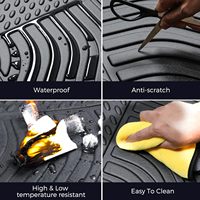 Karpet Mobil Anti-Slip Custom Print 4pc Set Alas Kaki Mobil Karet