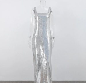 Últimos Vestidos de Fiesta Largos para Mujer, sin Mangas, Completamente con Lentejuelas, Espalda Descubierta, Ajustados al Cuerpo, a la Moda - Product Image 3