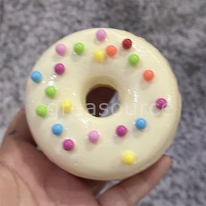 8,5 CM Accessoires pédagogiques, Jouets en forme de donuts saveur vanille, Blanc pur, sans décoration, Kit de peinture et de coloriage DIY, Boules de jeu factices, Cadeau - Product Image 3