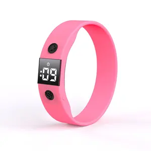 New Vibrating Alarm Clock Watch Timing Color Silicone Strap LED Electronic Bracelet