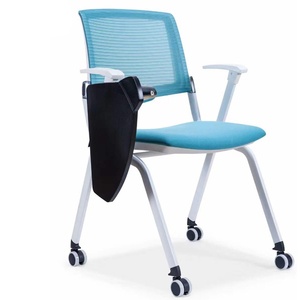 Sillas de oficina apilables con ruedas y malla transpirable para invitados, ideales para sala de espera, escuela u oficina - ¡Gran oferta! - Product Image 2