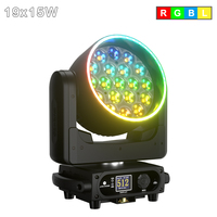 SHEHDS 19x15W RGBL LED Moving Head Stage Light Motorized Zoom Wash DJ Lighting with App Control WiFi for Concert Nightclub