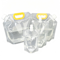 Pochette transparente à bec verseur de qualité alimentaire, sac d'emballage jetable pour liquides (lait de soja, bière, médecine chinoise), impression personnalisée, vente en gros