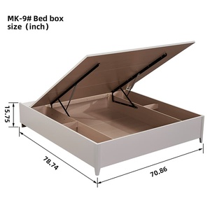 Ensemble <span class=keywords><strong>de</strong></span> meubles <span class=keywords><strong>de</strong></span> chambre à coucher modernes en <span class=keywords><strong>bois</strong></span> <span class=keywords><strong>blanc</strong></span> et noyer Tête <span class=keywords><strong>de</strong></span> <span class=keywords><strong>lit</strong></span> dure robuste et durable Vente directe d'usine pour adultes - Product Image 6