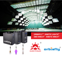 Nueva invención club nocturno decorar 3D LED DMX cabrestante Luz de bola cinética