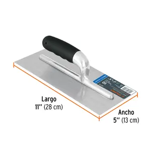 Truelle BOX 6 à bord droit de 11 po, 10 rivets, poignée confort MGO, TRUPER - Product Image 2