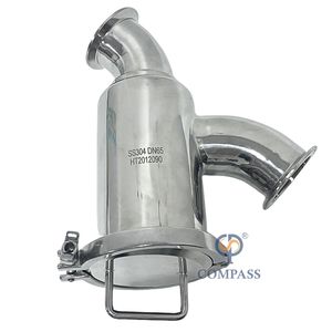 DN50 Acero Inoxidable Sanitario de Grado Alimenticio SS316L Sanitaria Tri Clamp Colador sin Retención Codo Tipo Y Filtro con Perforado - Product Image 1