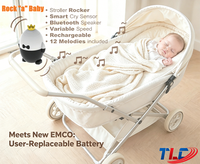 Transat vibrant pour bébé, appareil de sommeil portable avec vibrations, mélodies Bluetooth, capteur intelligent, motif animal, compatible poussettes et sièges auto