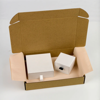 Boîte en carton personnalisée en matériaux recyclés avec pelliculage mat, gaufrage, auto-érection, bande déchirable et fermeture éclair pour cosmétiques