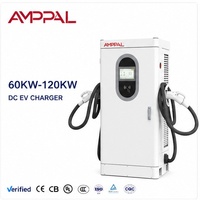 Nouvelle station de recharge rapide DC commerciale AMPPAL 60KW-120KW, prix usine, sur pied, interface CCS, sortie 0-200A pour véhicules électriques