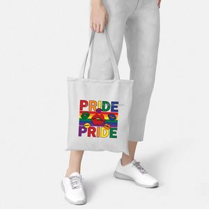 DLBZ Customized Reusable Eco-friendly Heavy Duty Fashion Large Capacity Pride Day Travel Rope Canvas <b>Tote</b> Shopping <b>Bag</b> - Product Image 4