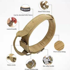 Collar de entrenamiento con hebilla metálica de alta calidad para perros medianos y grandes, conjunto de Correa y collar táctico para mascotas con logotipo personalizado - Product Image 4