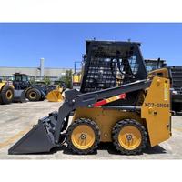 Harga Pabrik XC7-SR04 Mini Skid Steer Loader Bucket 0.17m3 Tinggi Pengosongan 1887mm Mesin Multi Attachment untuk Ruang Terbatas